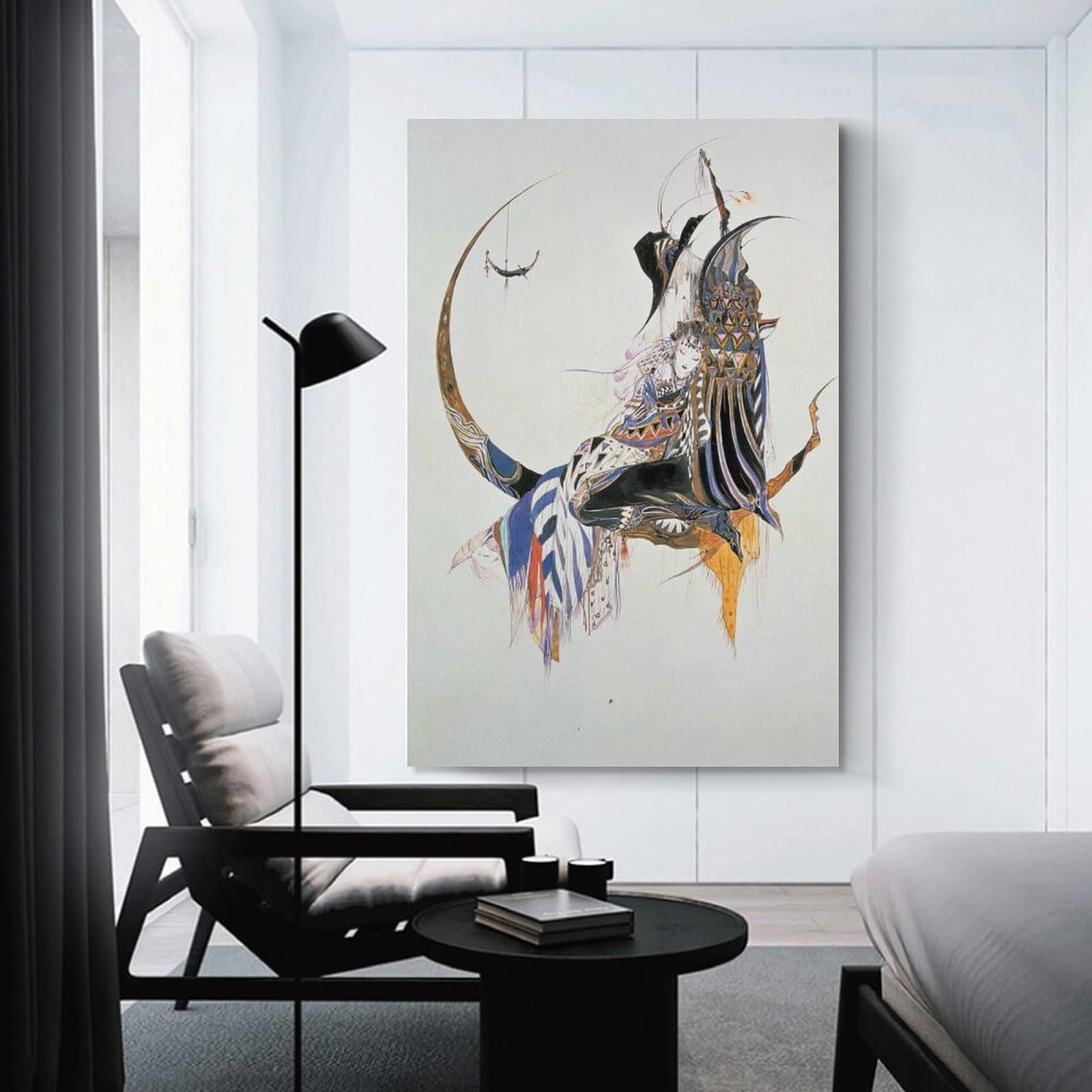 天野喜孝　月空の戦士　額付きポスター kazaru <カザル> │天野喜孝 クリアポスターA3 (夢見月)